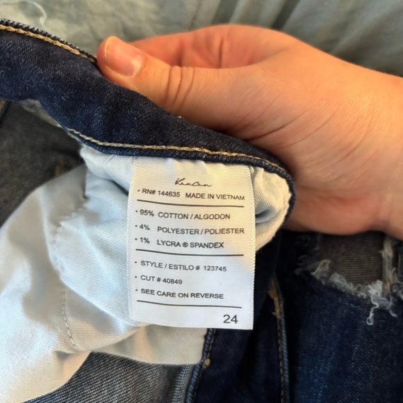 KANCAN X MAURICES - BUTTON FLY PLUS SIZE SKINNY JEANS - DISTRESSED - 24W - Picture 6 of 6